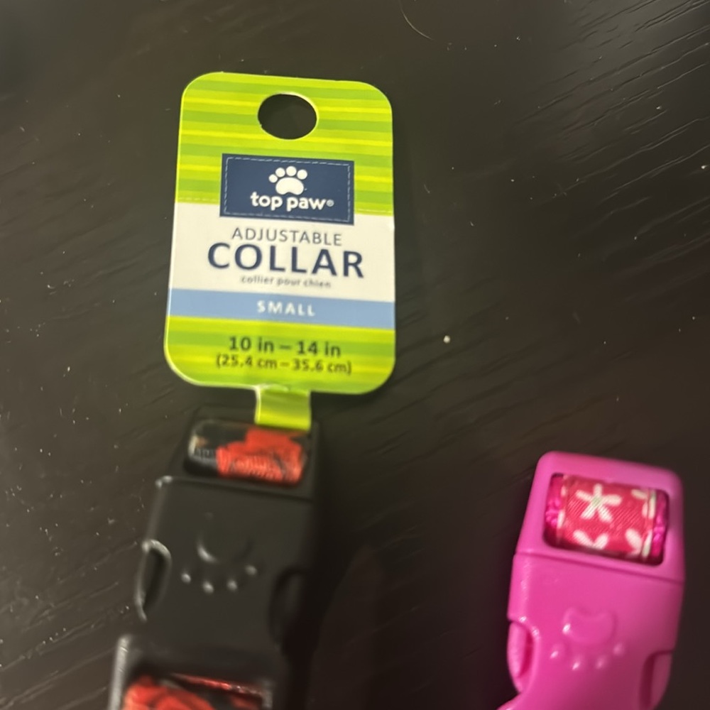 NWT Top Paw 2 dog collars red roses and pink and white flowers adjustable S - Picture 3 of 6